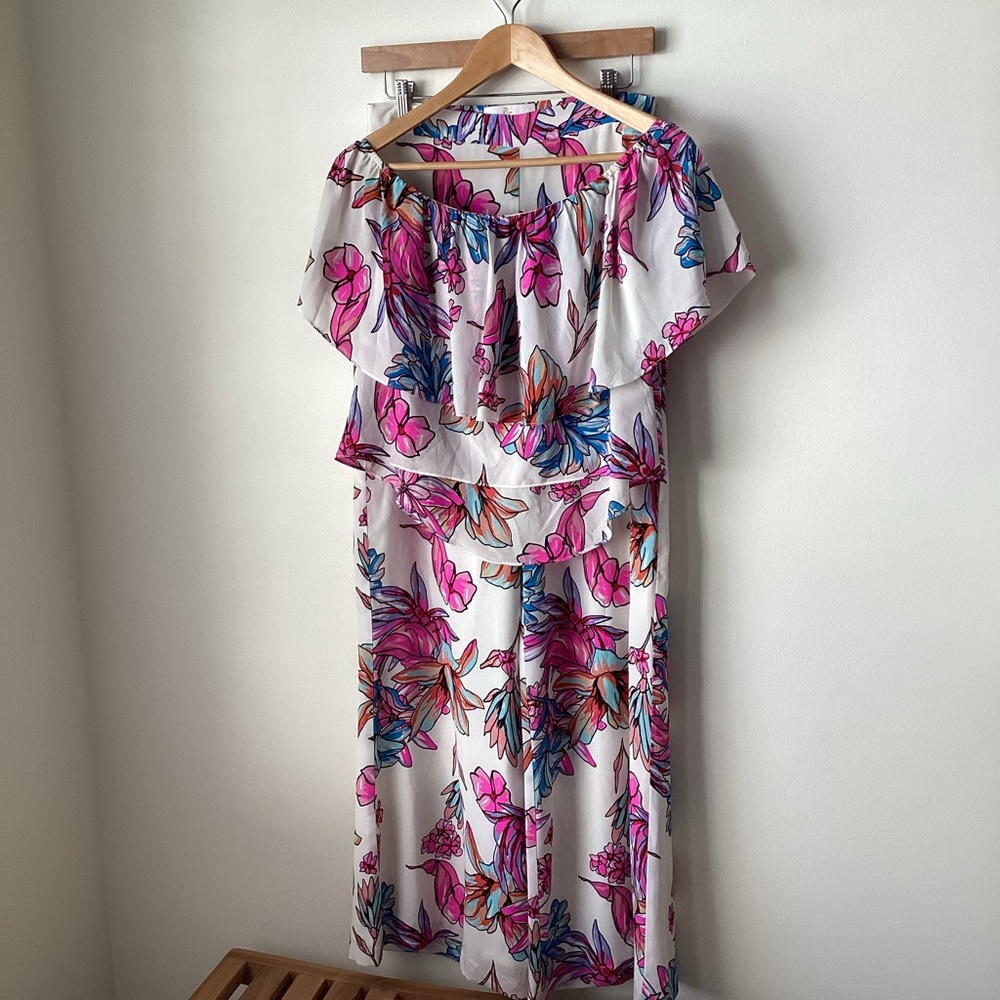 Amanda Uprichard Silk Kiara Set Linework Floral - Picture 4 of 9